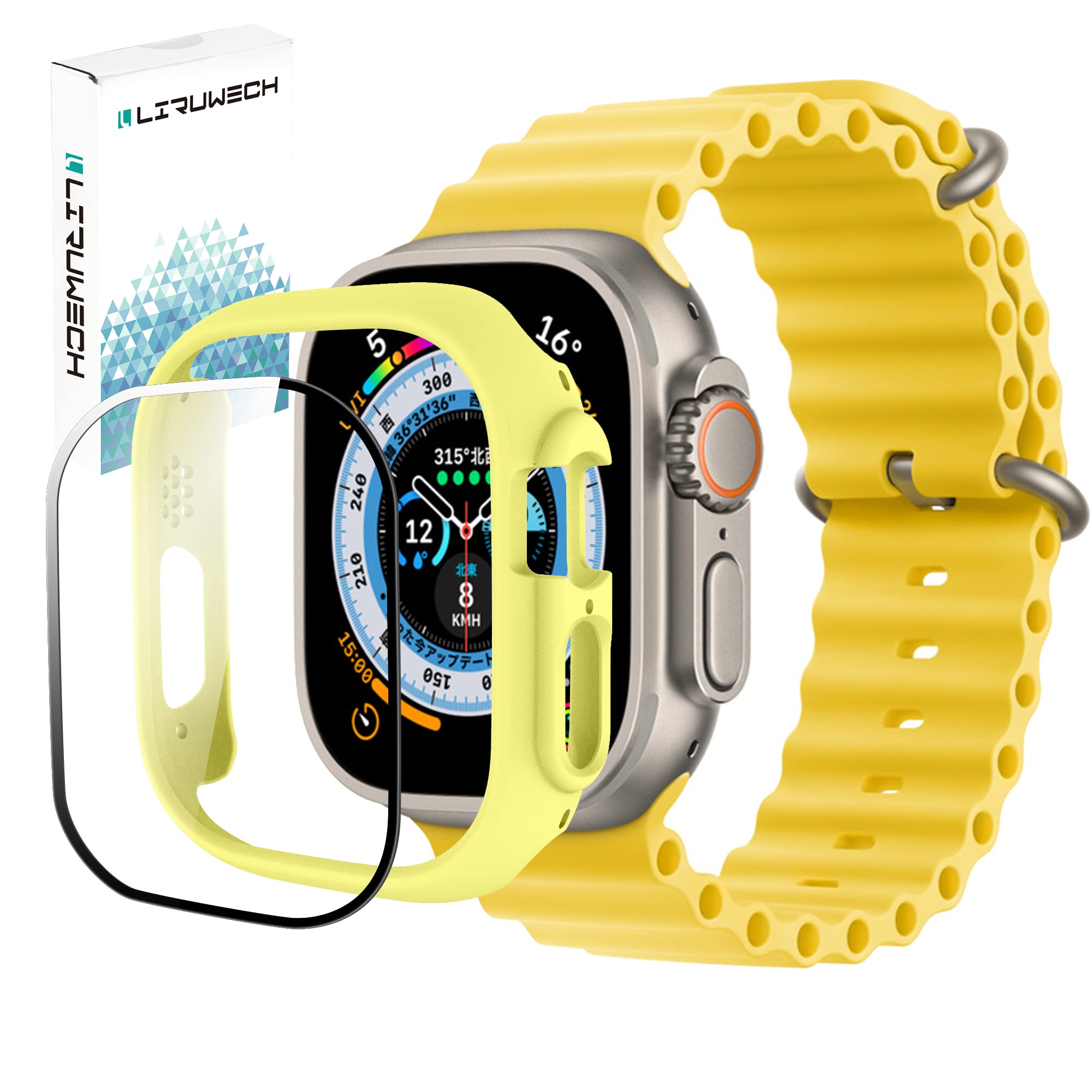 シルバー イエロー ultra用 49mm アップルウォッチ ケースカバー シルバー イエロー ultra用 49mm アップルウォッチ ケースカバー