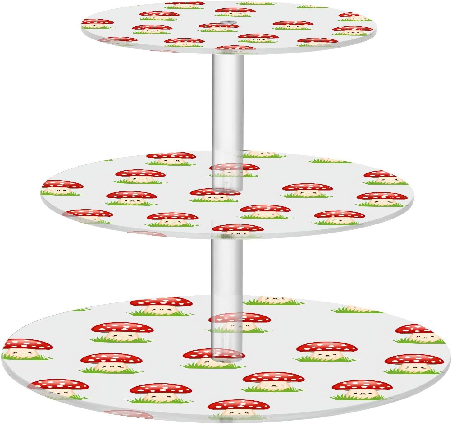 Autumn Fall Mushroom Thanksgiving 3 Tier Acrylic Cupcake Stand, Cupcake Stand for 34 Cupcakes for Weddings, Christmas,Holidays,Parties,Birthday,Printed Cupcake Tower 23302072