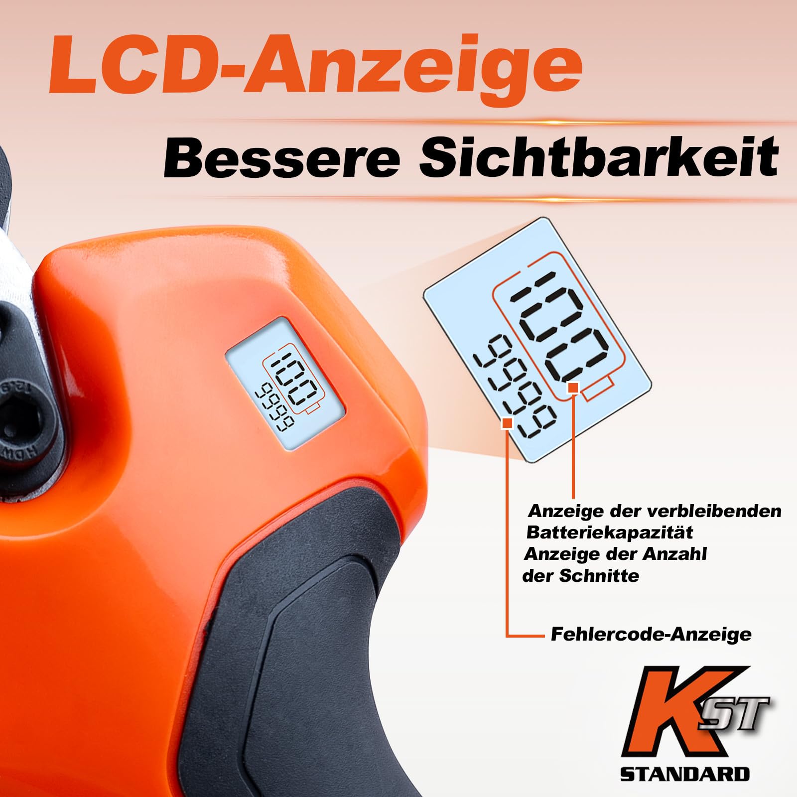 Kebtek Akku Gartenschere Akku Astschere 40mm, 1,6''-0,98'' Elektrische Schere Zweige Schneiden Buchsbaumschere Elektrisch Profi für Gartenarbeit Schwerlast (Nur ScherenköRper)