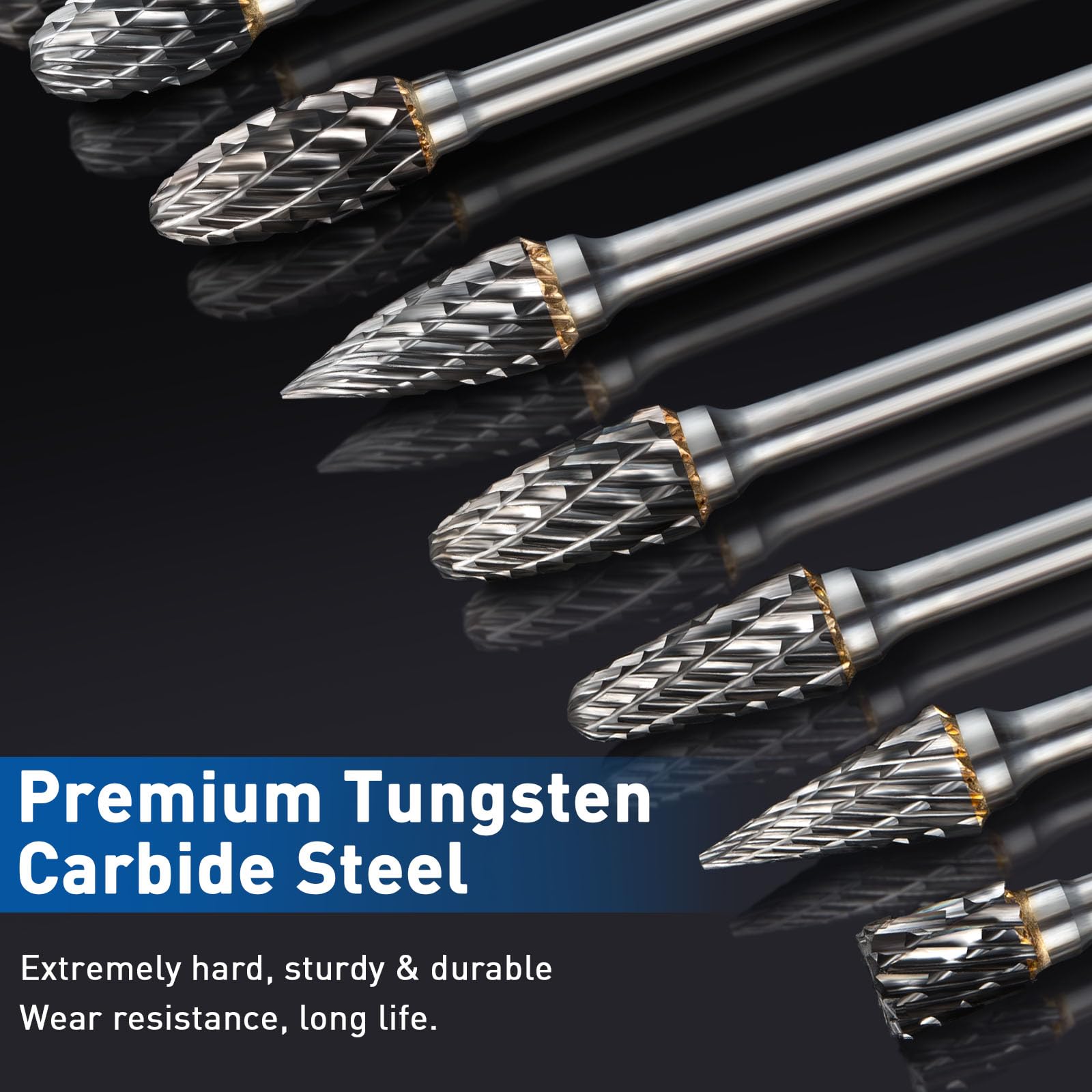 30Pcs Carbide Burr Set 1/8" Shank Compatible with Dremel Rotary Tool — Amazon image 5