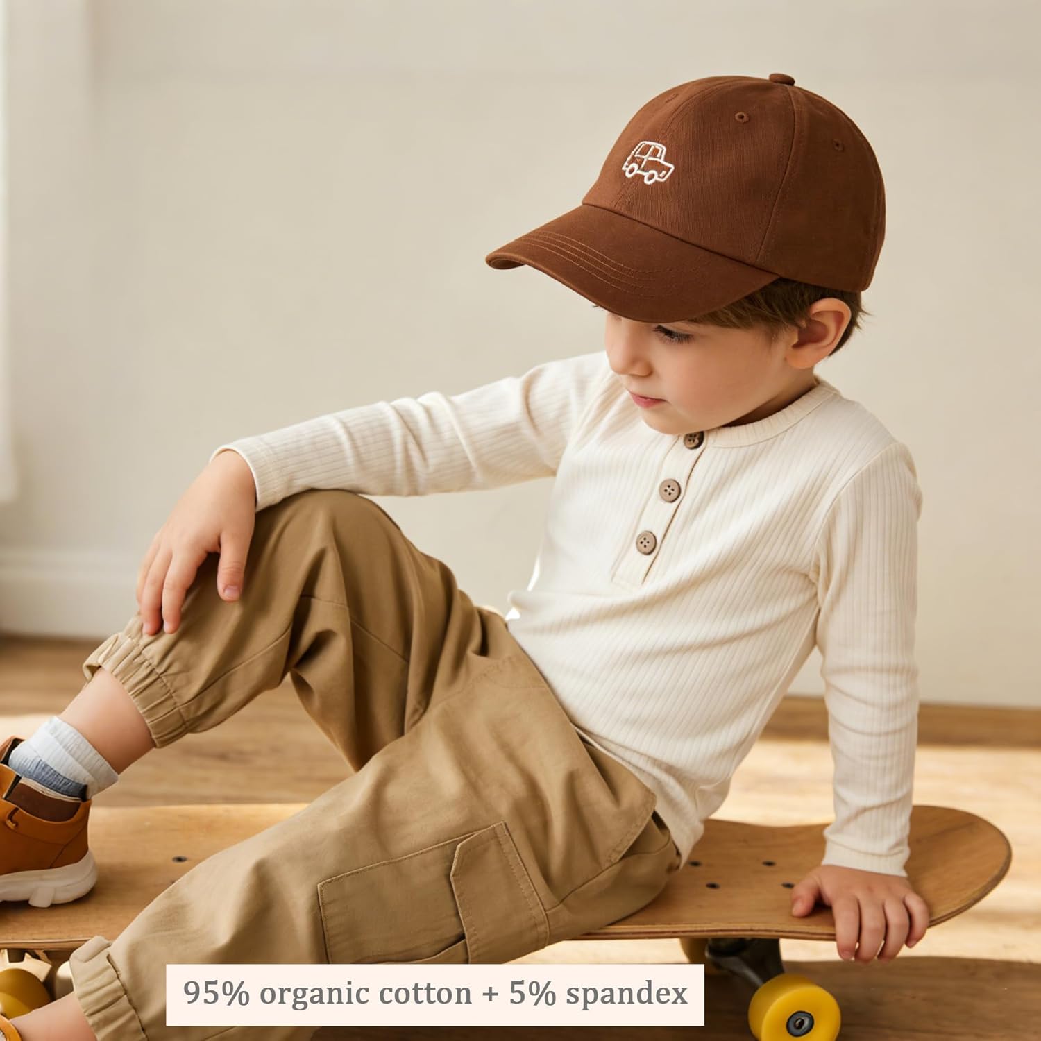Toddler Henley Long Sleeve Shirts Organic Cotton Ribbed T-Shirt Boy Fall Clothes Basic Tees Tops 18 Months-4T - Image 2