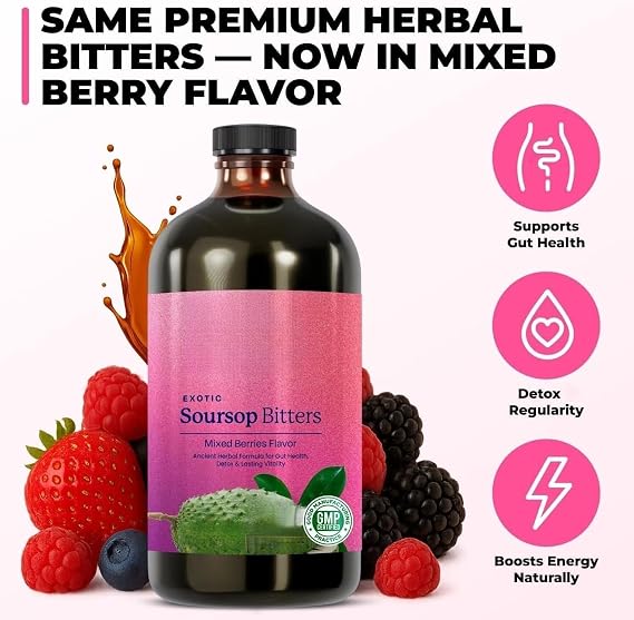 Sou-rsop Bitters-Promote Digestion and Improve Immunity-Enhance Energy and Immunity, Long-Lasting Vitality!-Non-GMO