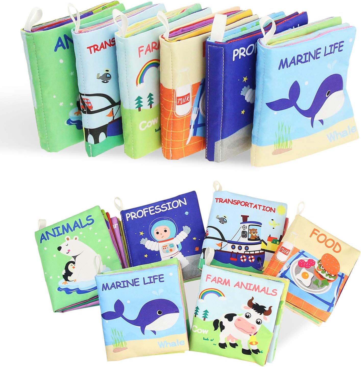 Coolplay Cloth Books Soft Baby Books Rustle Sound Baby Quiet Books Set