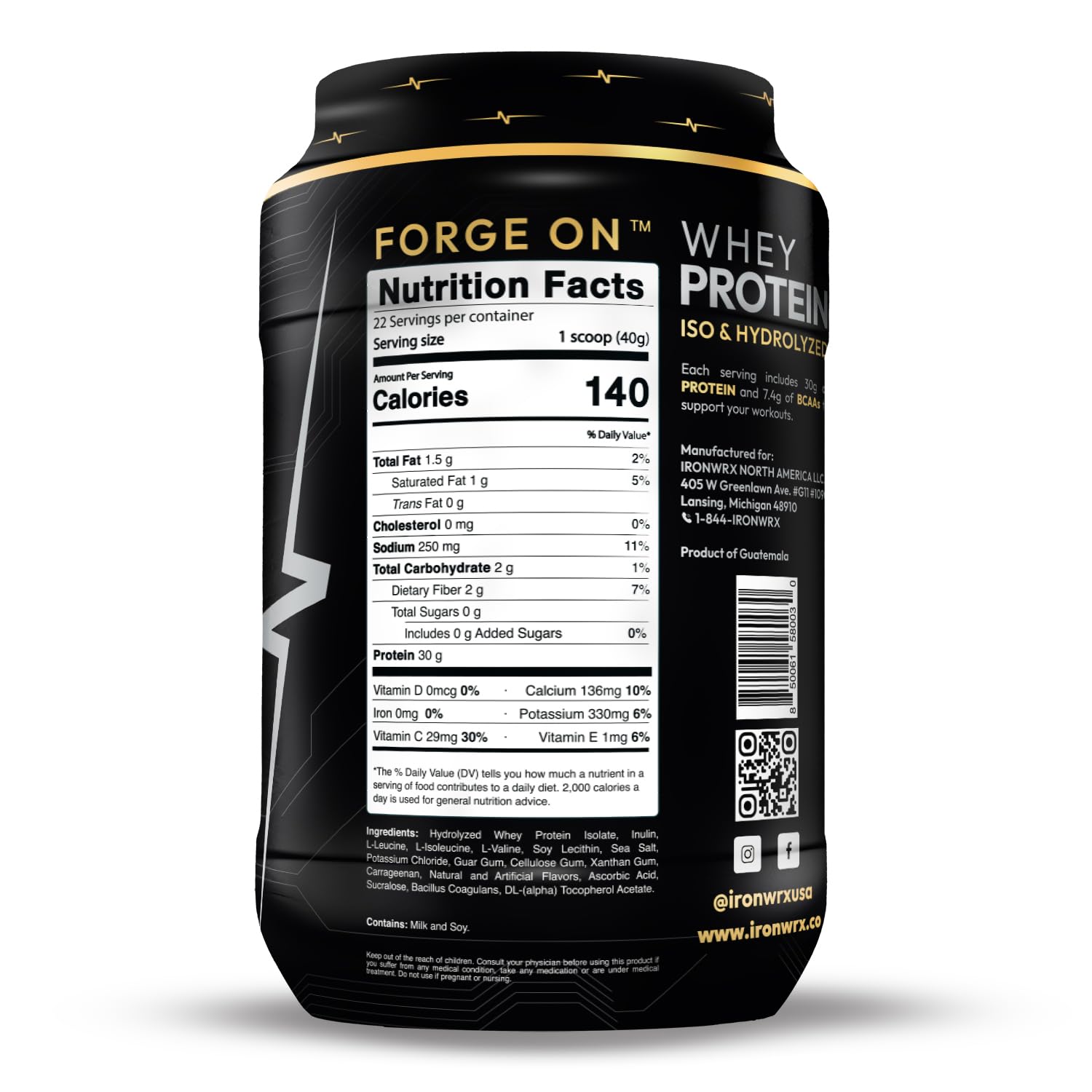 Hydrolyzed Whey Protein Isolate | French Vanilla Flavor | 22 Servings | 30g Protein, 7.4 g BCAAs | For Muscle Growth and Recovery | Informed Sport Certified Free of Banned Substances