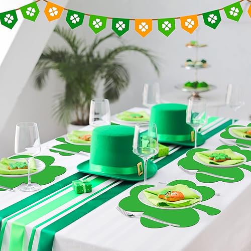 Miniatura 4 de Juego de 80 manteles individuales para el día de San Patricio con sombrero de trébol verde manteles individuales de papel desechables para el día de