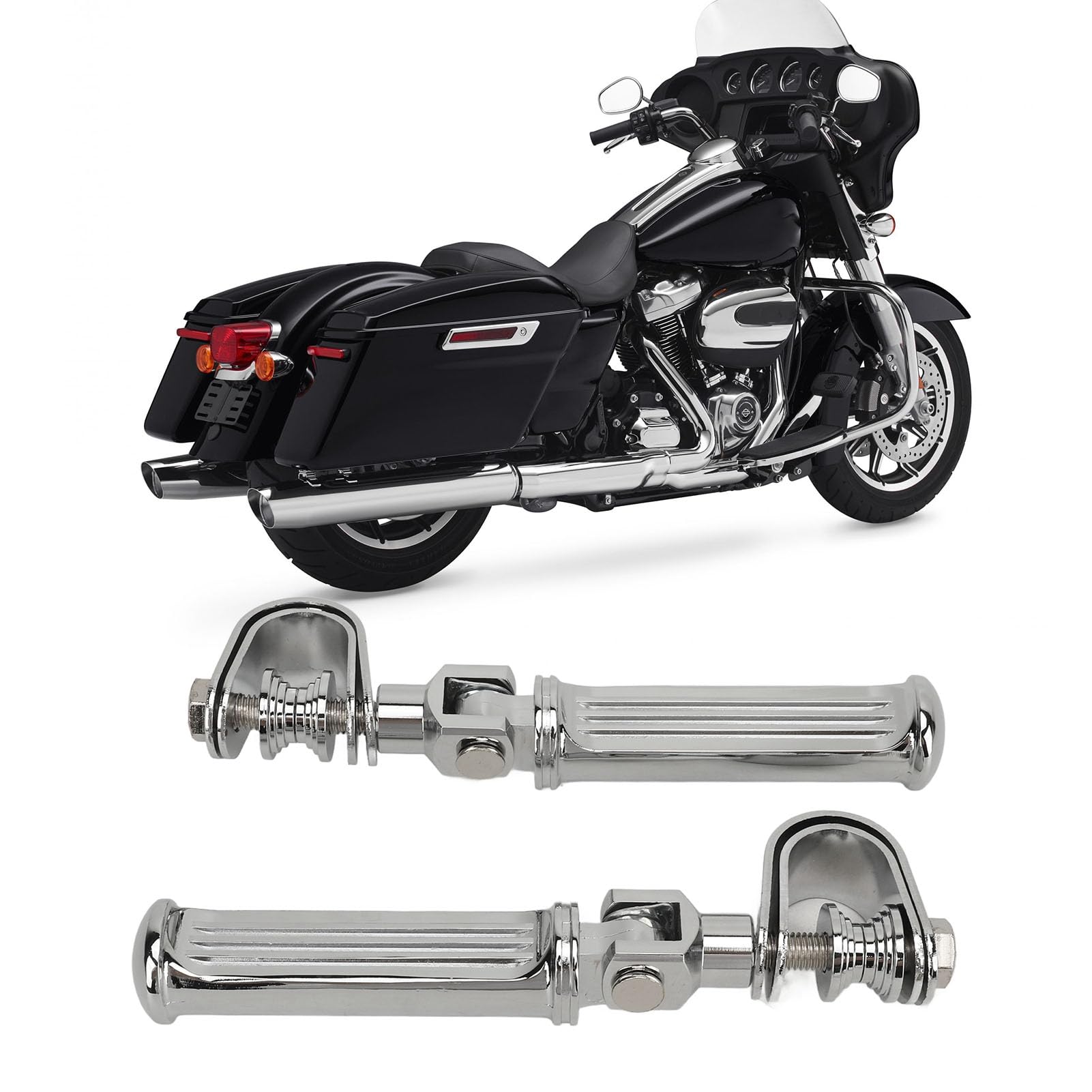 Kołki Motocyklowe, Uniwersalne Podnóżki od 25 Mm do 32 Mm do Osłon Silnika, Podnóżki ze Stopu Aluminium ze składaną konstrukcją dla Wygodnych Długich Przejażdżek na Rowerach Ulicznych i