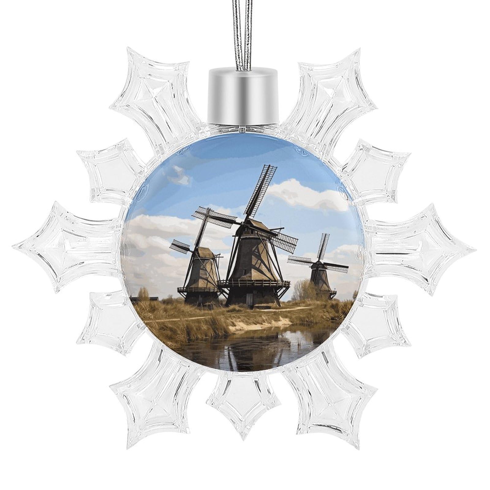 Flocon de neige de Noël imprimé pour embellir votre décoration de fête et mariage