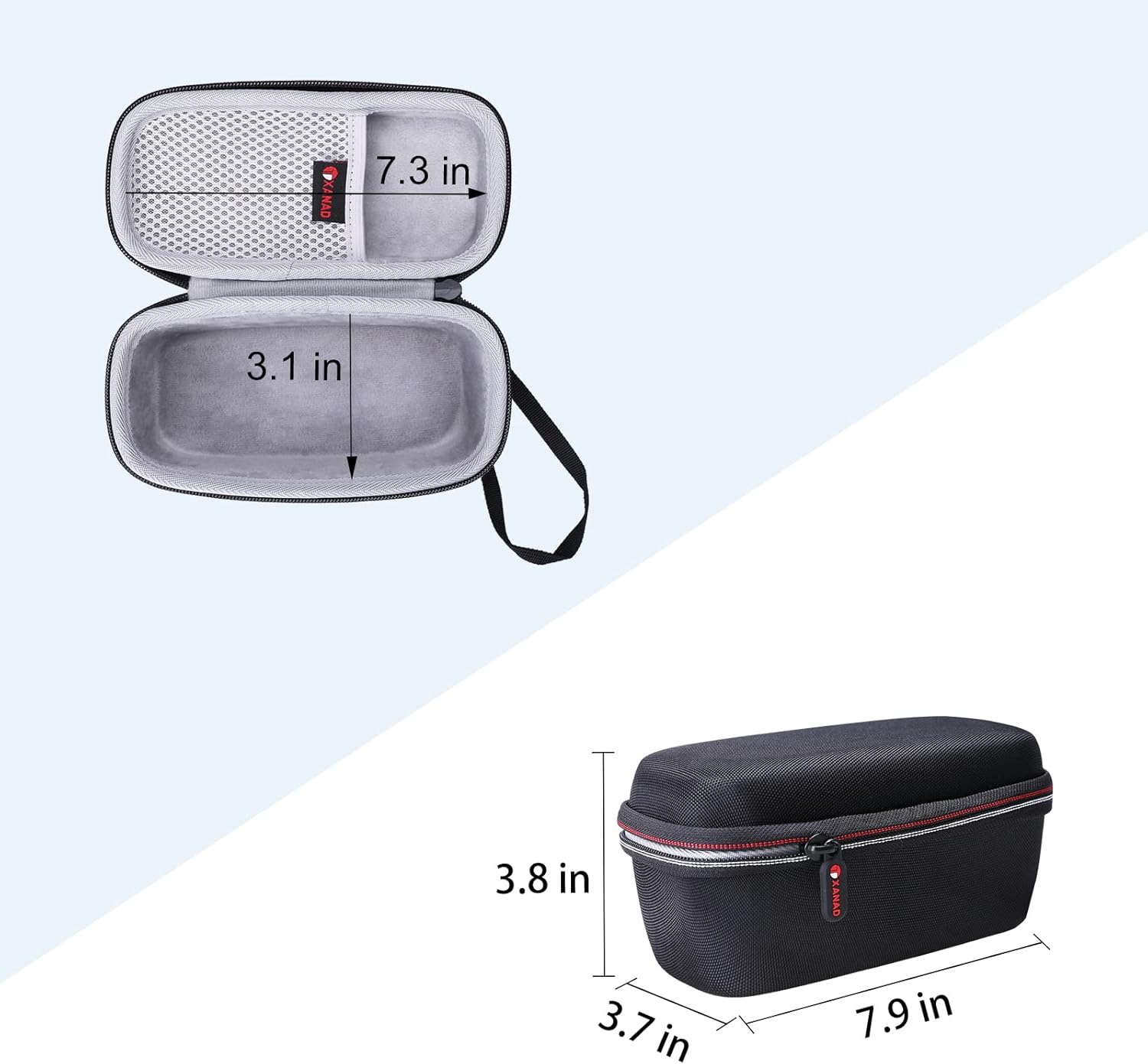 XANAD Monocular EVA Hard Case for Telescope Within Size 7.9 x 3.7 x 3.8 Inches - Travel Protective Carrying Storage Bag (Sale Case Only)