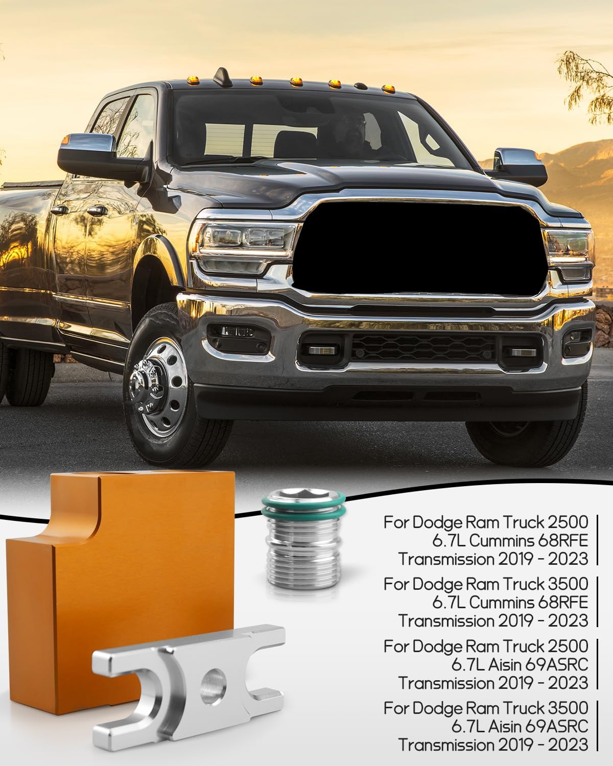 Thermal Bypass Valve Kit Fits for 2019-2024 Dodge Ram 2500 3500 6.7L Cummins with 68RFE or Aisin AS69RC Engine