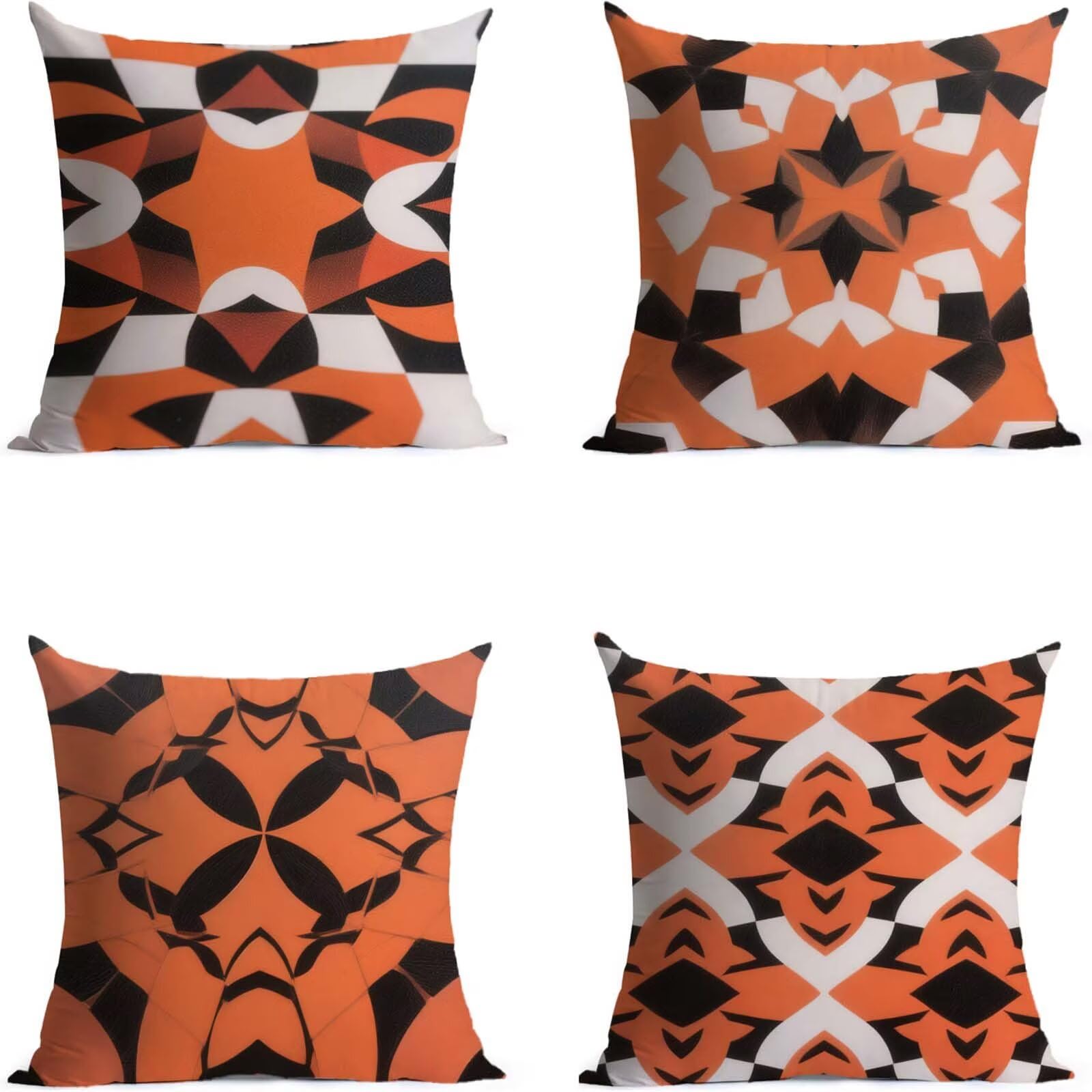 Orange and Black Outdoor Kissenbezug 50x50cm Kopfkissenbezug THDZ-3506