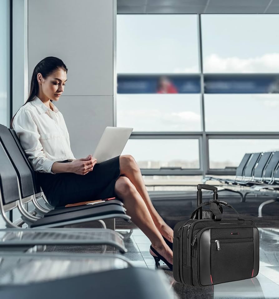 Amazon.com: EMPSIGN Rolling Briefcase Laptop Bag,17.3