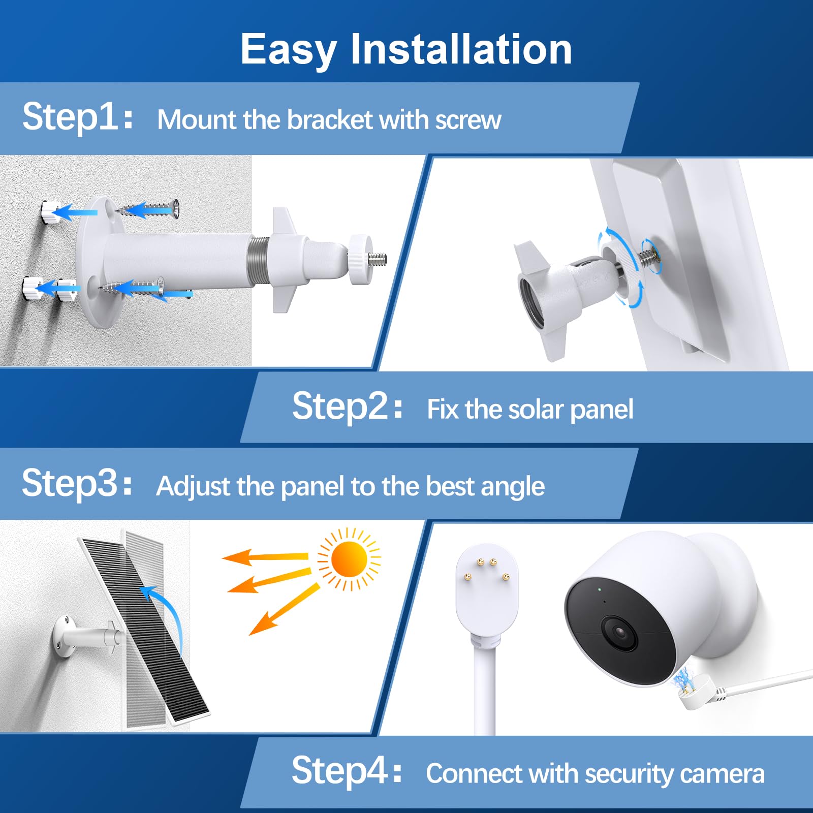 Amazon.com : Solar Panel for Google Nest Camera, 5W Solar Power