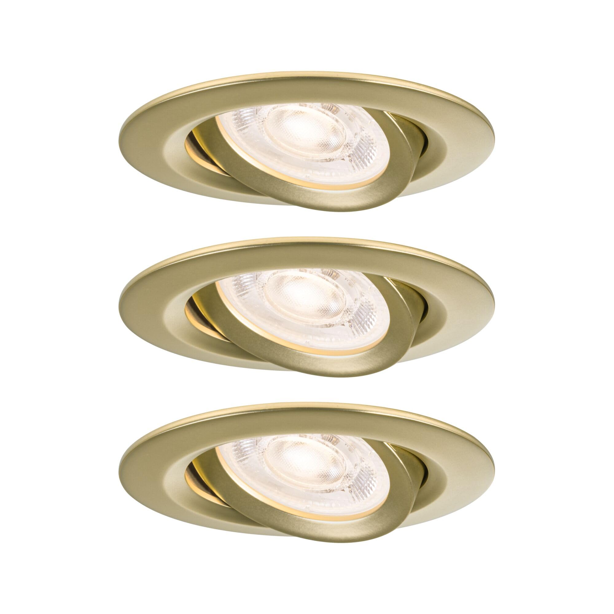 Paulmann Nova Plus GU10 Flat IP65 LED Spots encastrés 3x4,9W 3x550lm 230V dimmable 2700K doré mat