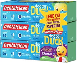 Dentalclean Gel com Flúor 50g Pack com 3 unidades, Dr Duck
