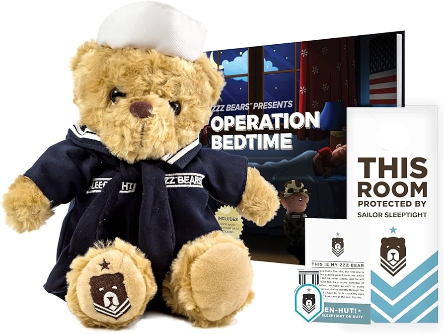Amazon.com: ZZZ Bears Sailor Sleeptight Navy Teddy Bear with