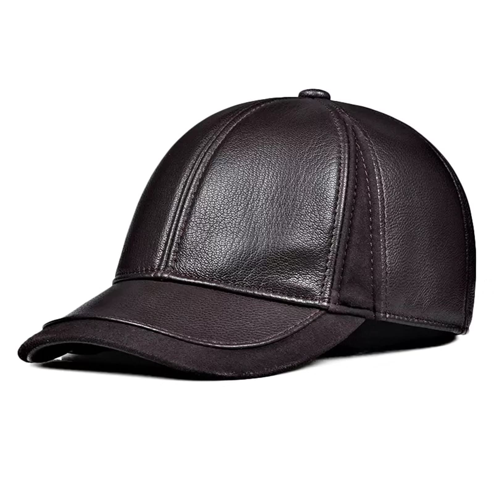 Jesień zima skórzana czapka bejsbolowa męska outdoorowa czapka golfowa regulowana czapka taksówkarza do jazdy samochodem, polowania, trapper