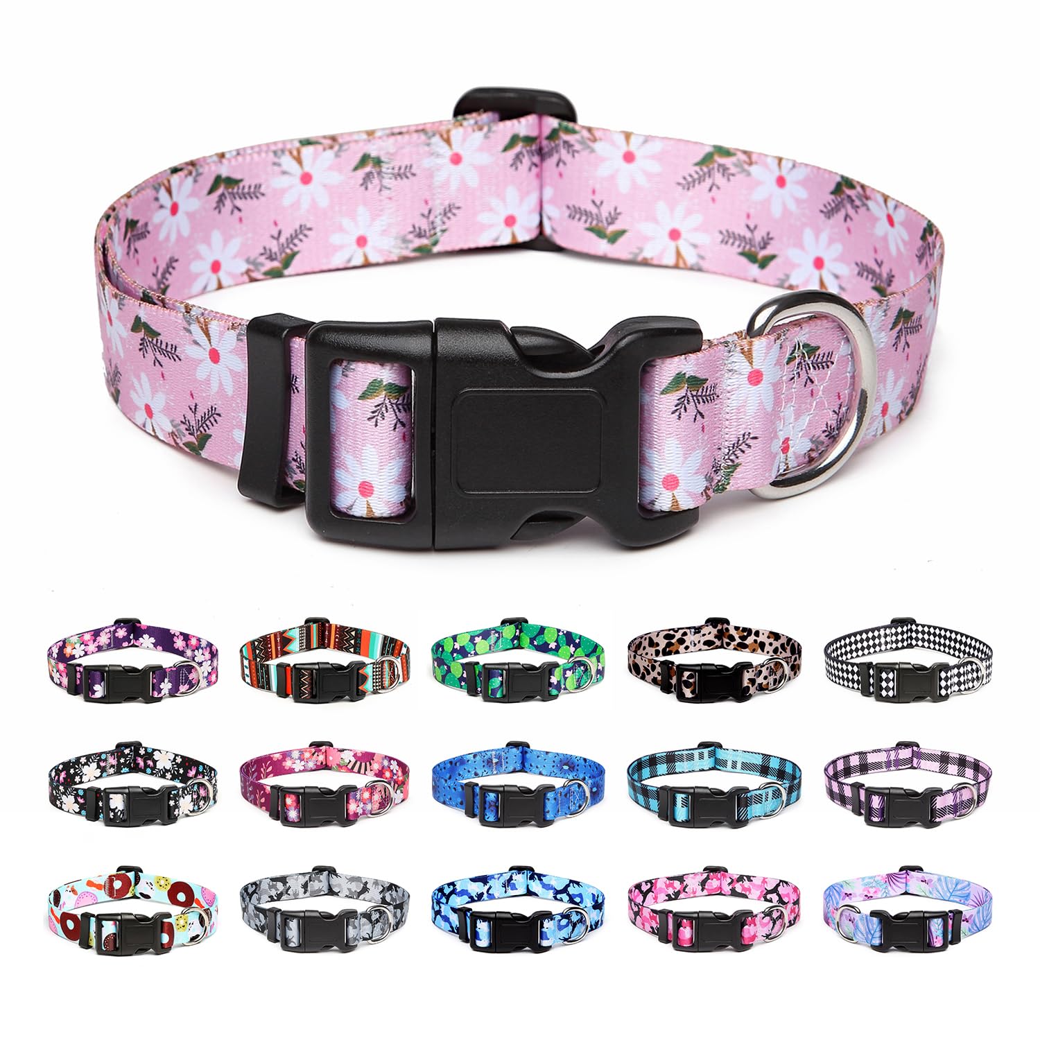Mercano Collar ajustable para perro, patrones de diseño especial, nailon suave, cómodo y duradero, para perros pequeños, medianos y grandes (S, oro étnico) — view 24