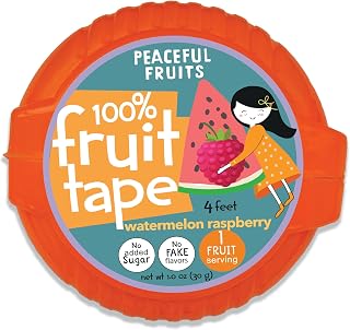 Peaceful Fruits 100% Fruit Tape - Watermelon Raspberry - 6 Packs - Just Fruit - No Added Sugars, No Sugar Substitutes, No Dyes