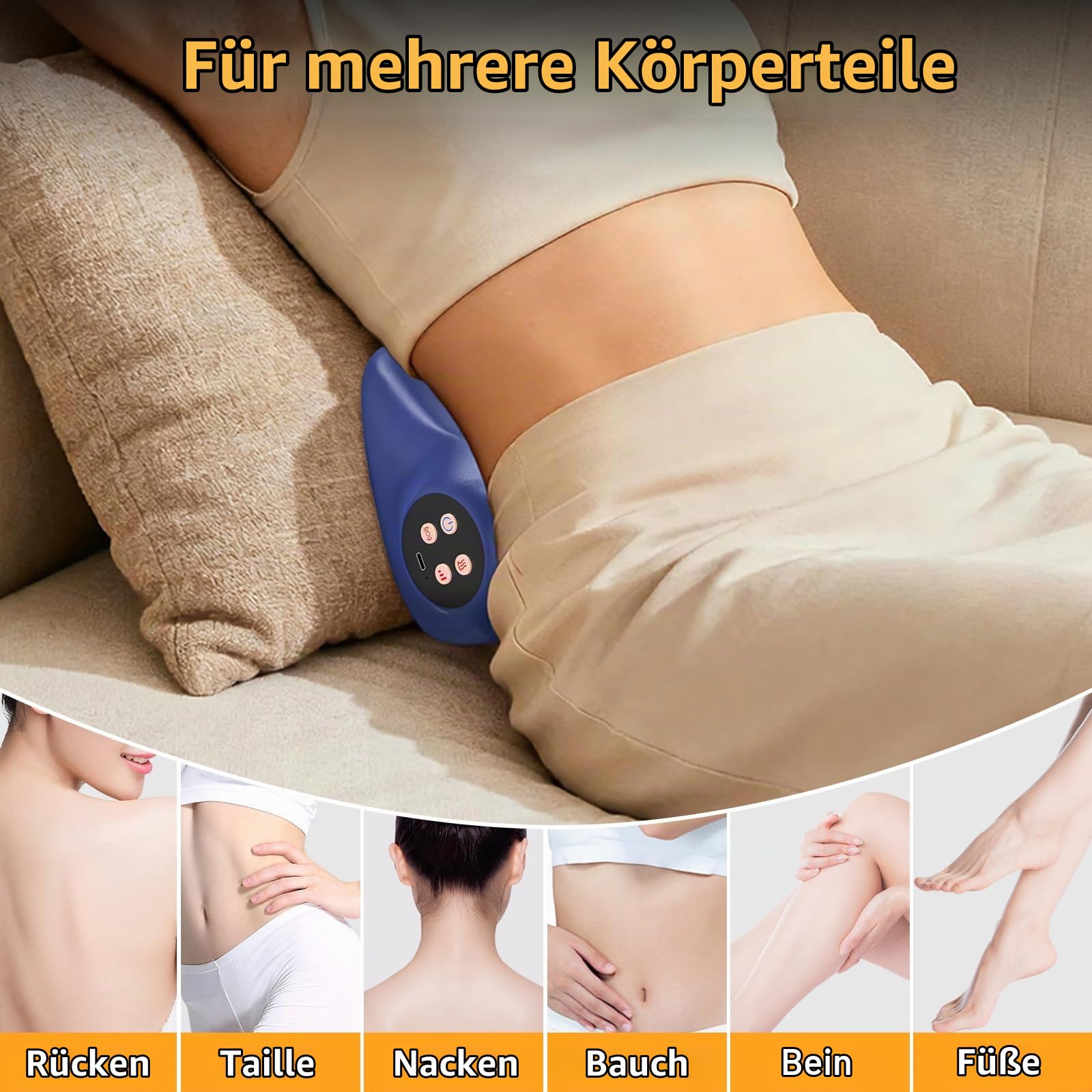 Nackenmassagegerät Kabellos SteBeauty, Massagegerät Nacken Mit 2000 mAh Akku, Elektrische Nackenmassagegerät Mit Wärme, 3 Modi und 3 einstellbare Frequenz, geschenke für frauen männergeschenke | 3-in-1 Kabellose Elektrische Schultermassage mit 2000mAh Ges
