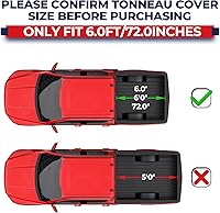 Vista 2 de MOSTPLUS Cubierta Enrollable de Vinilo Suave para Caja de Camioneta Tonneau Compatible con Ford Ranger 2019-2025 Cama de 6 Pies