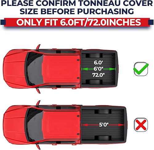 Miniatura 2 de MOSTPLUS Cubierta enrollable de vinilo suave para caja de camioneta tonneau compatible con Ford Ranger FlaresideSplash 1993-2011 con cama de 6 pies