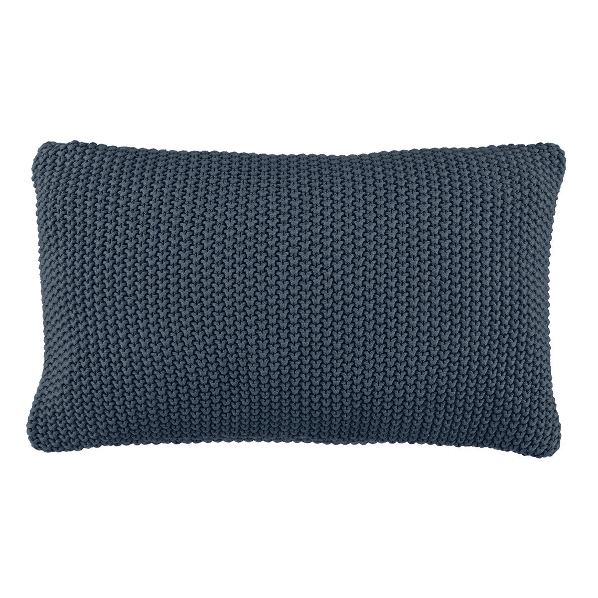 Marc O Polo Strick Dekokissen Plaid Nordic Knit Smoke Blue Dekokissen 30x60 cm