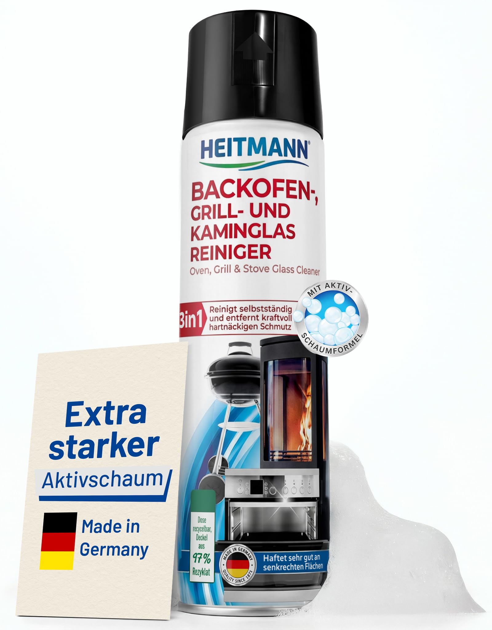 HEITMANN Grill and Fireplace Glass Cleaner 400g
