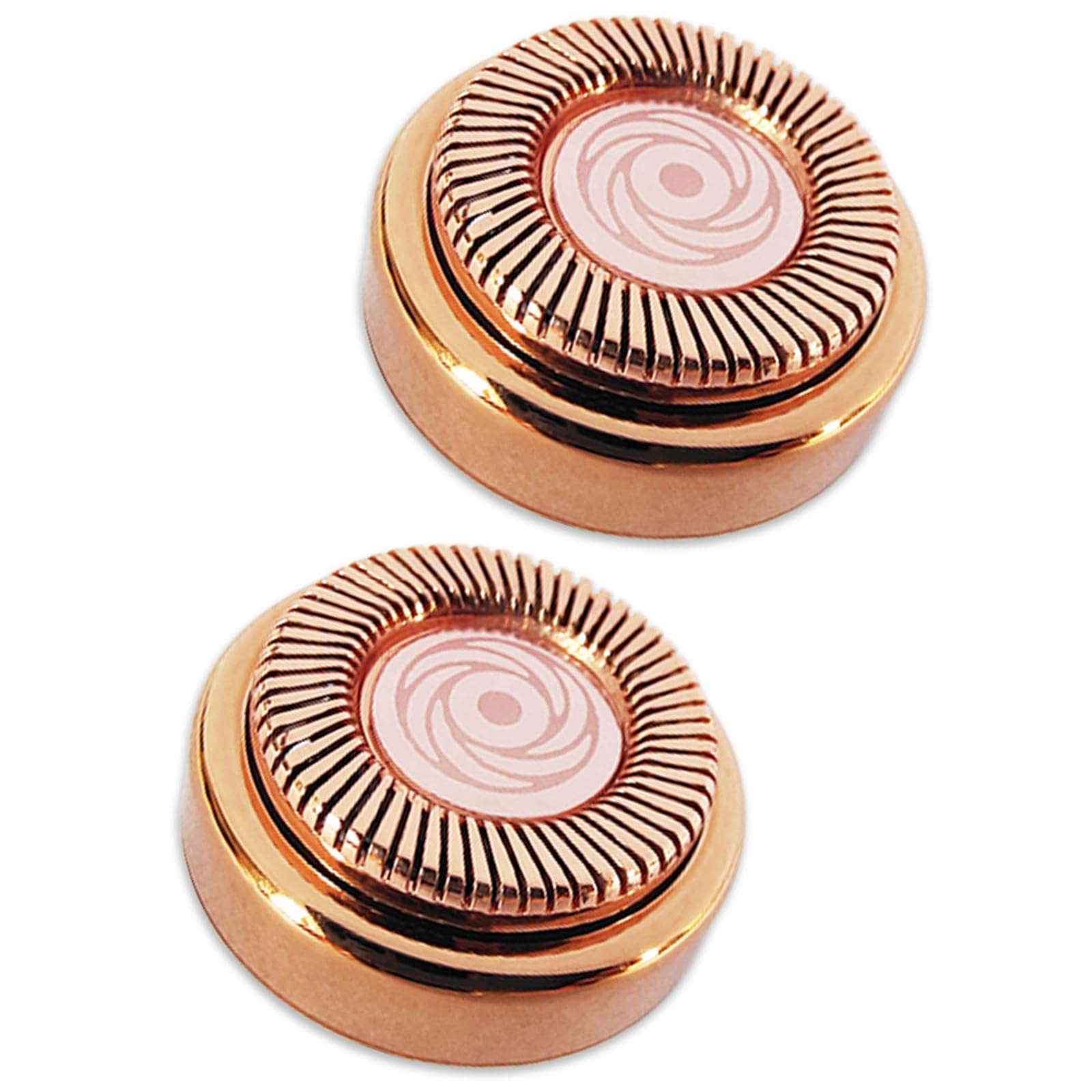 2ピース フローレス フローレス 替刃 交換用ヘッド 女性用 金メッキ ローズゴールド 完璧な仕上げ 脱毛ツール フェイス シェーバー 小さなスペースでも大活躍