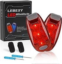 LED Flashing Light Safety Light Set of 2 | Three Light Modes | Safety Light for Children School Bag | Ideal Safety Warning Light for Prams, Cycling, Hiking, Camping, Pets, Red