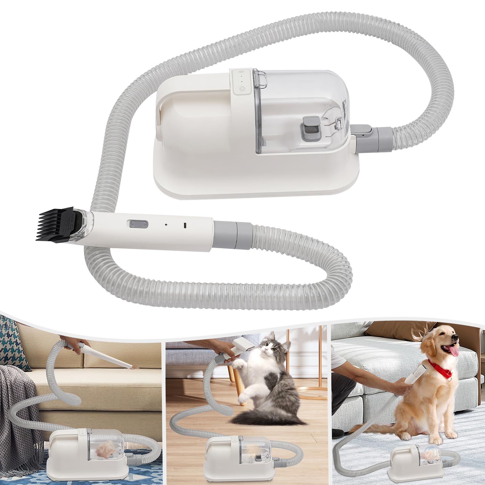 Tagliacapelli bianco, attrezzi per la cura degli animali domestici, attrezzi per la cura degli animali domestici, per cani e gatti, 31,6 x 16,2 x 18,2 cm