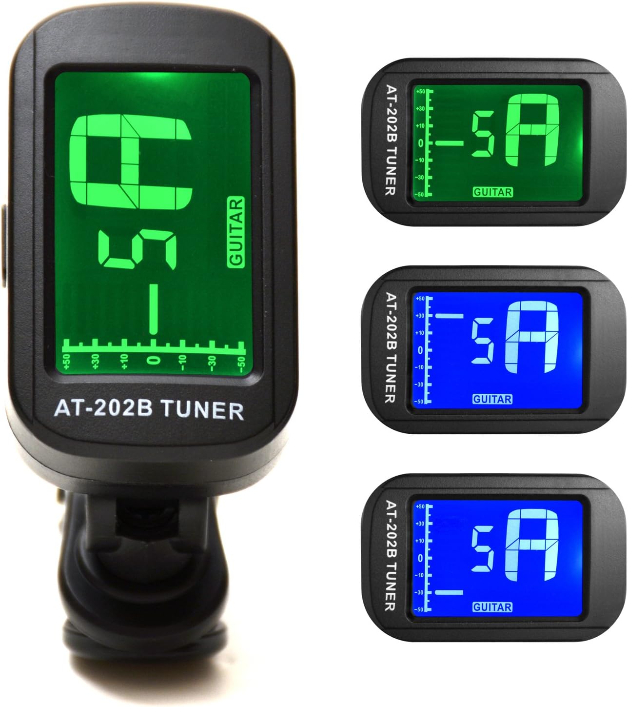 Elagon (AT202B) ClipOn MultiInstrument Tuner. Multi Tuning Modes for