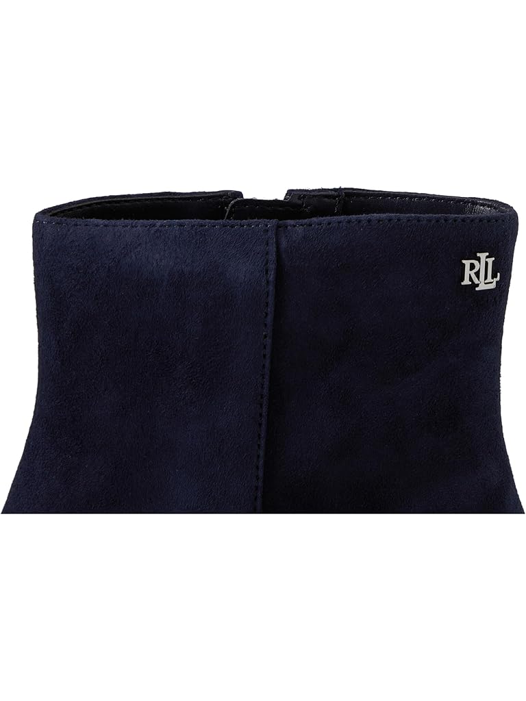 Black Lauren Ralph Lauren McKay Suede Bootie Heel