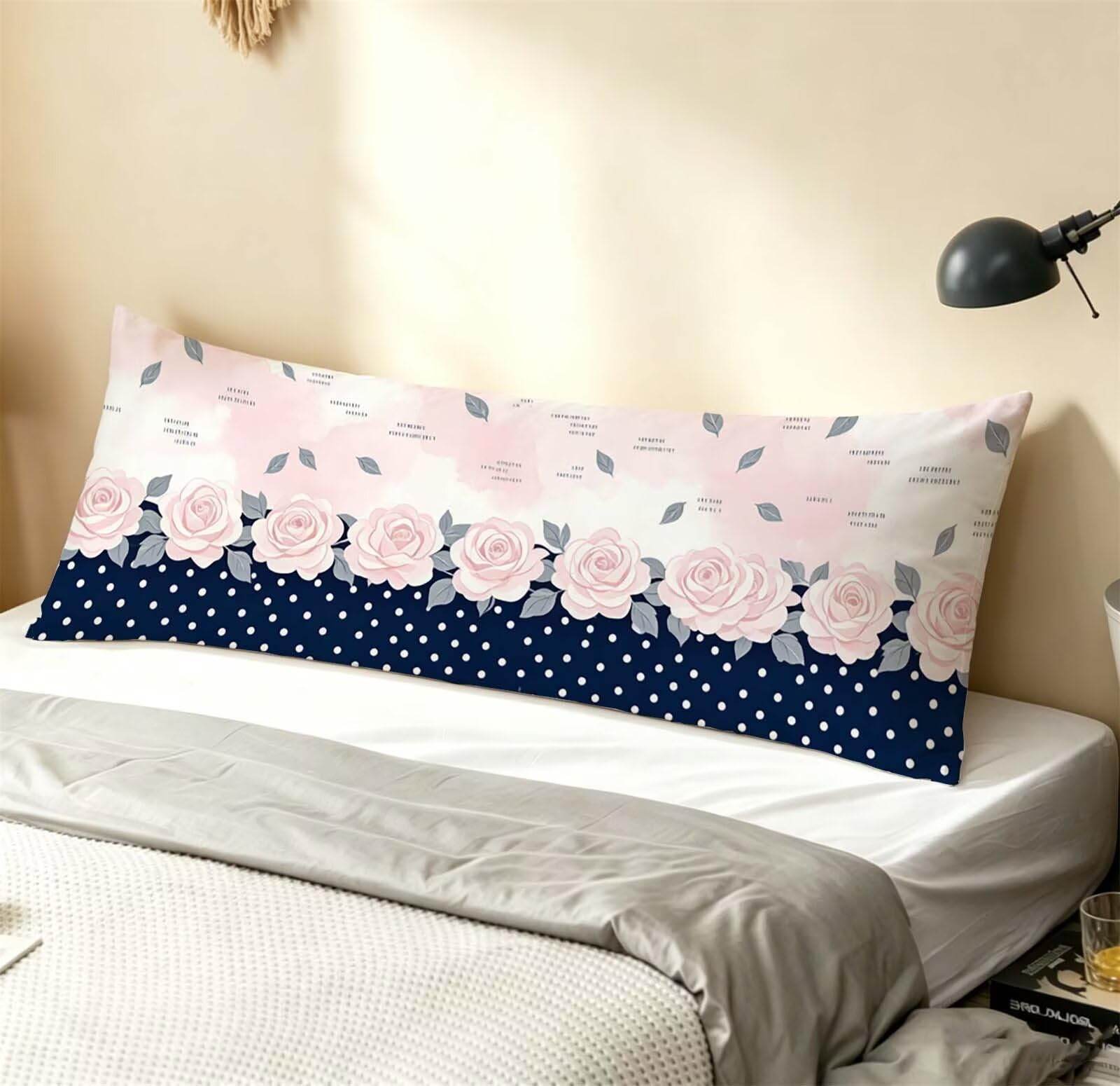 Pink-41 Seitenschläferkissen bezug 55 x 160 cm Schwangerschaftskissen Samt | Modern-3 Langes Kissenbezug mit Unsichtbarer Reißverschluss XXL Kissenbezug Komfortkissen für Bett Sofa Deko j-167