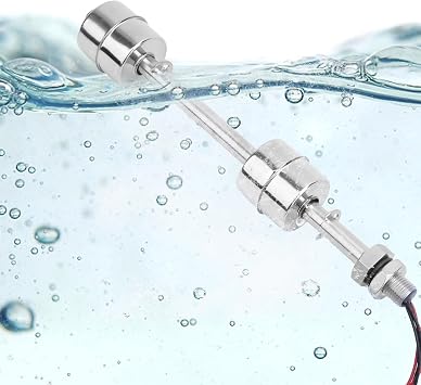 Water Level Switch,Stainless Steel Double Ball Float Switch,Water Level Controller Sensor for Tank Pool Sump Pump Control,10mm Action Range (150mm / 5.91in)