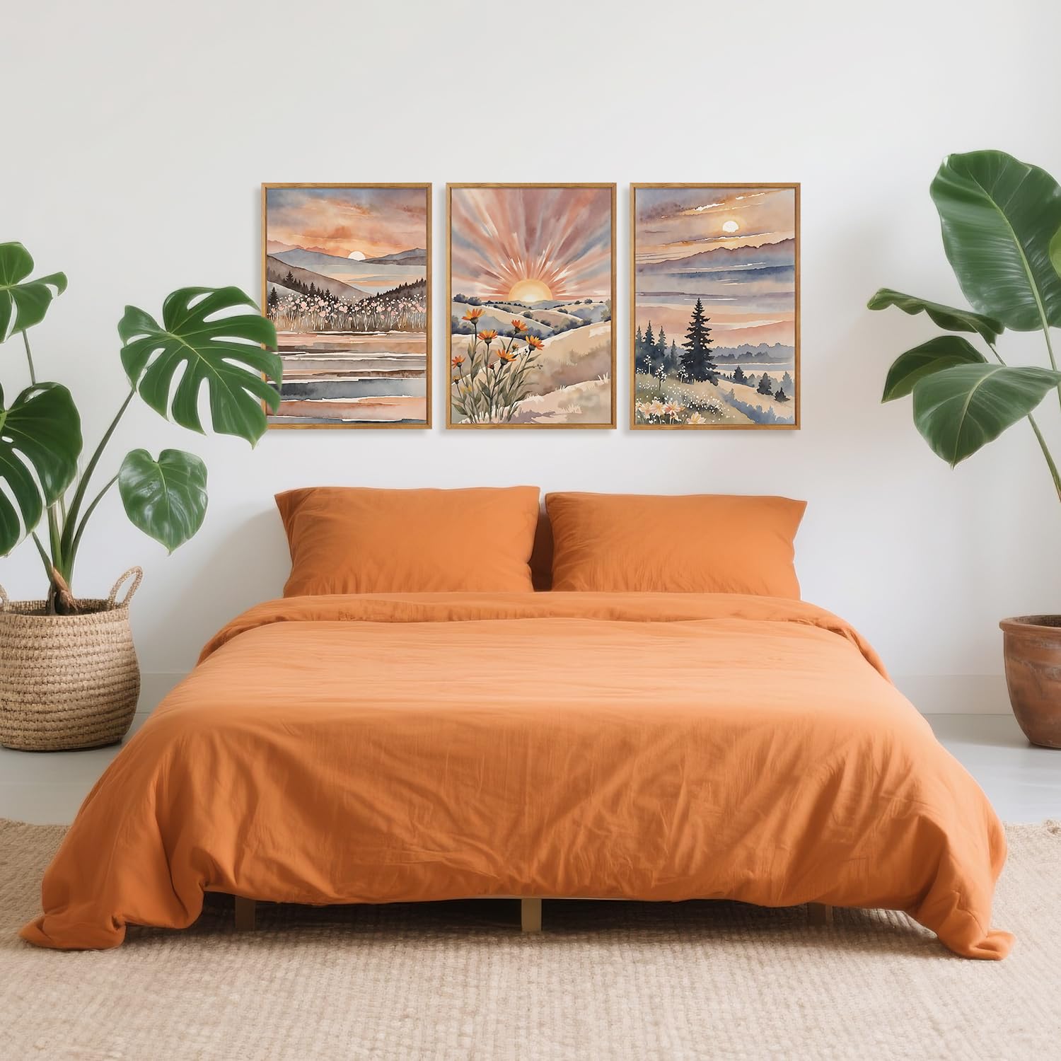 CHDITB Mountain Frame Canvas Wall Art, Nature themed office Wall Decor, country Scenic Art Spiritual Wall Painting, Vintage national park Mountains forest Art Prints for Living Room, Bedroom 16"x24"x3 — view 120
