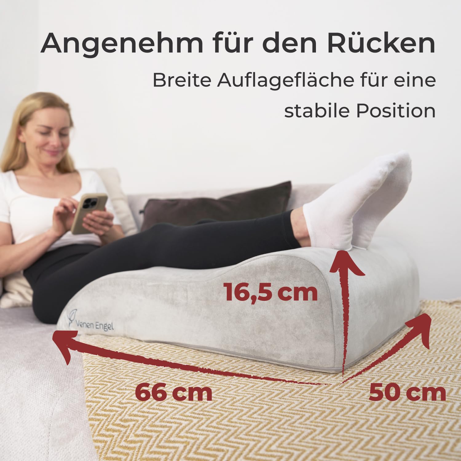 Venen Engel Venen Comfort - Cojín para piernas y rodillas (fabricado en Alemania)