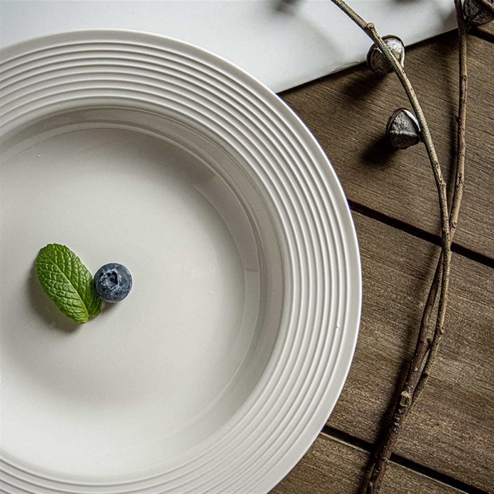 Talerze obiadowe Ceramiczny talerz obiadowy Biała miska do makaronu Domowy talerz na zupę Talerz na makaron Restauracja Kawiarnia Talerz obiadowy Okrągły talerz do zupy Głęboki talerz Talerze