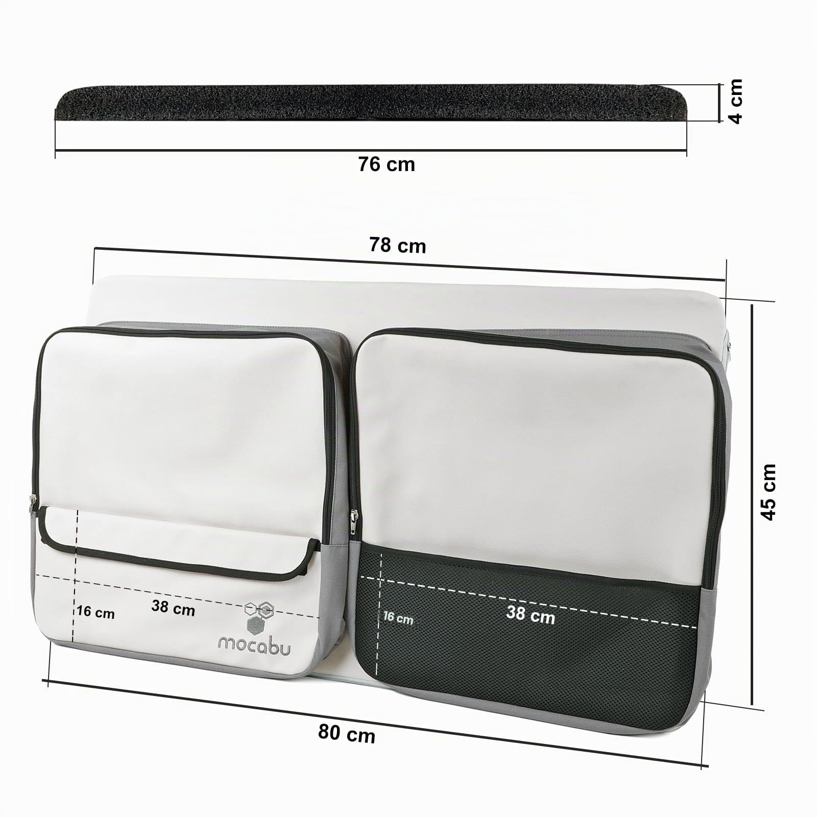 Fenstertasche Utensilientasche Leinenbeige passend für VW T5 T6 KR links