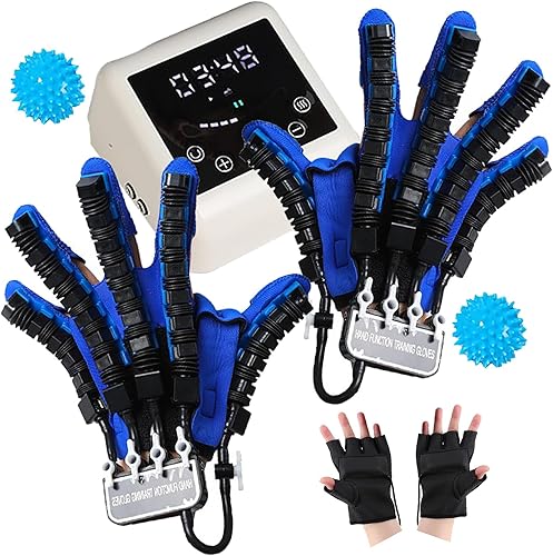 Miniatura 9 de Rehabilitation Robot Gloves, 2025 Upgrade Hemiplegia Hand Stroke Recovery Training Device, 1-9 Levels of Intensity Adjustable, for Finger Recovery