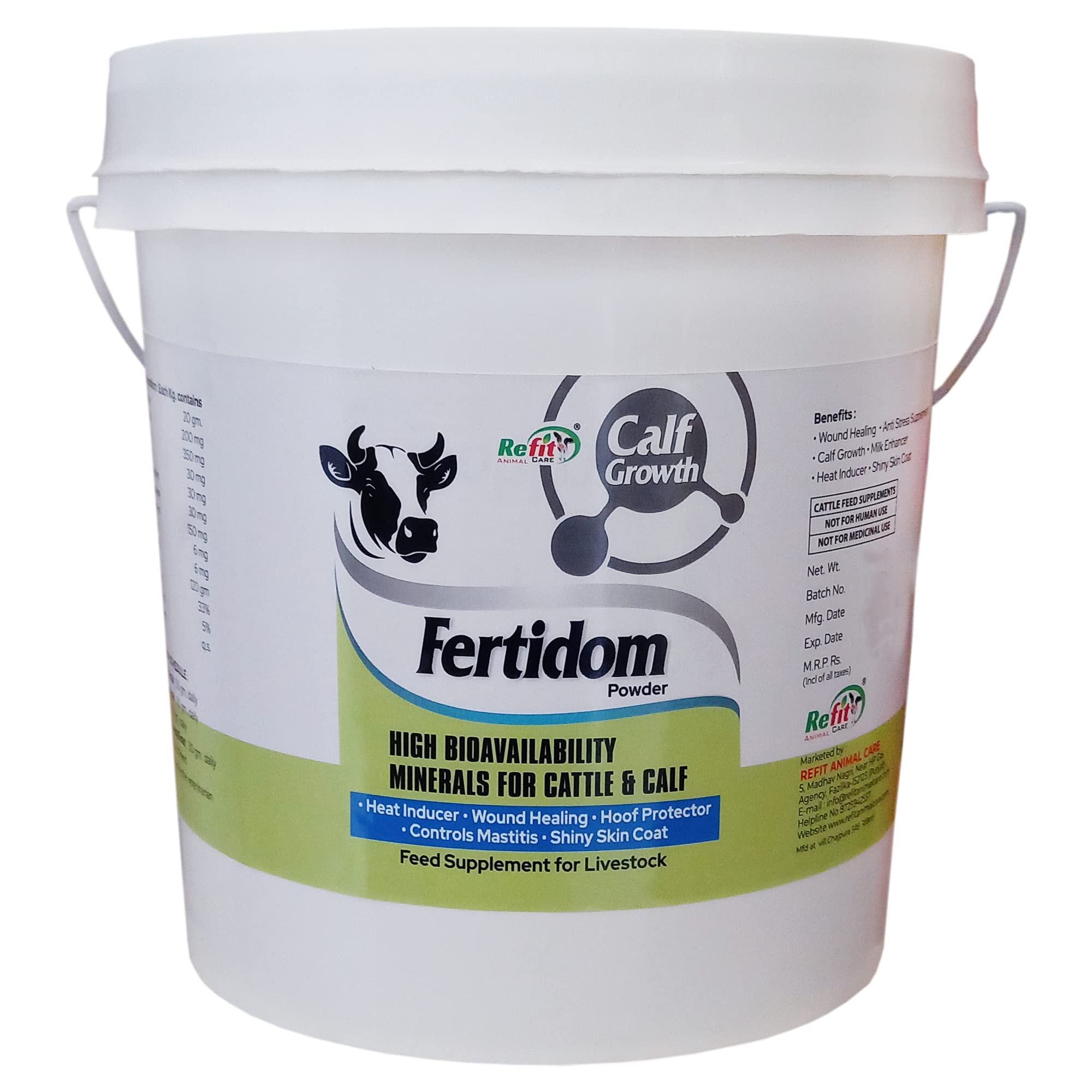 REFIT ANIMAL CARE Minerals Supplement for Cow, Cattle, and Calf, Boosts Milk Production and Enhances Growth - Fertidom Powder (10 kg) (B0BX443SDR) Amazon Price History, Amazon Price Tracker
