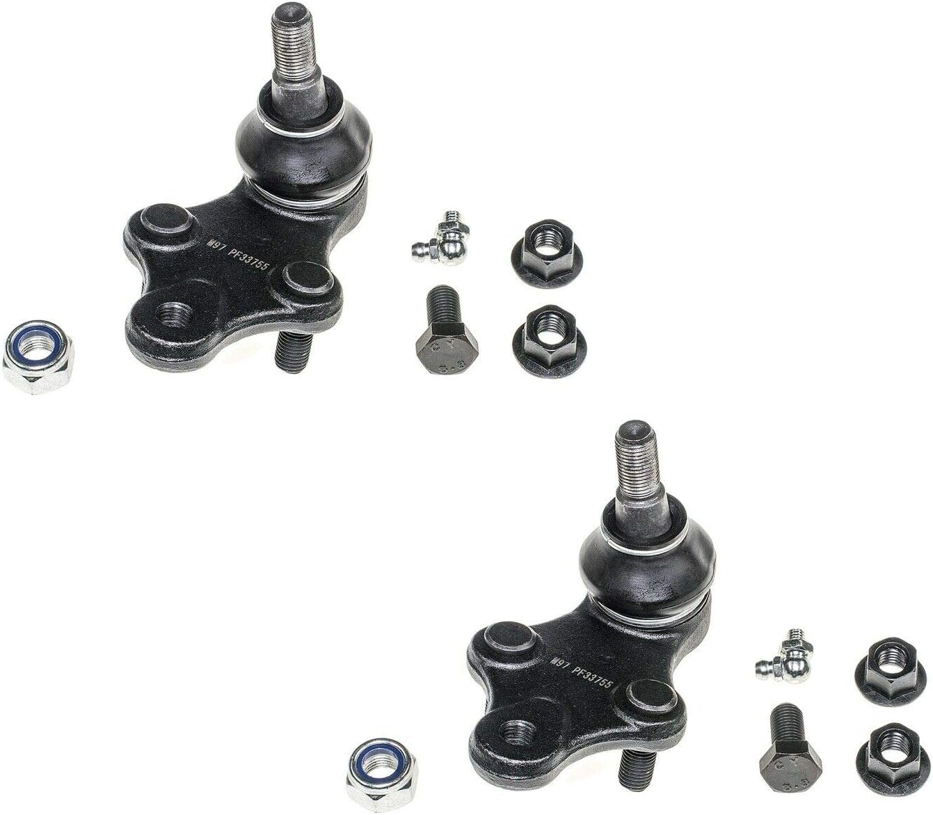 Pair Set 2 Front Lower Suspension Metal Ball Joints For