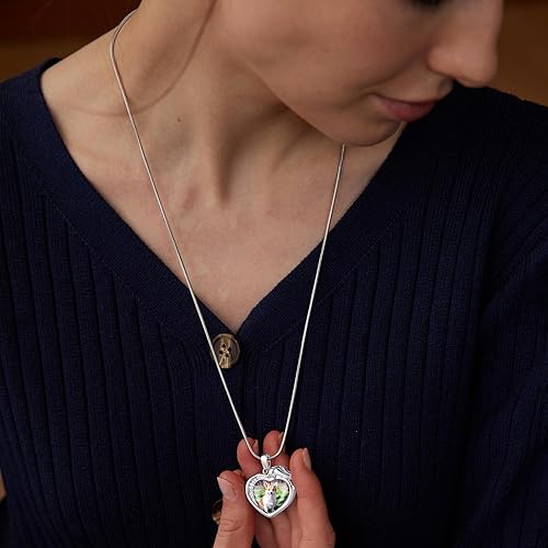 Miniatura 4 de Farfume Collar personalizado con urna para mascotas, para perro, gato, cenizas, cremación, conmemorativo para mascotas, grabado con foto, texto,