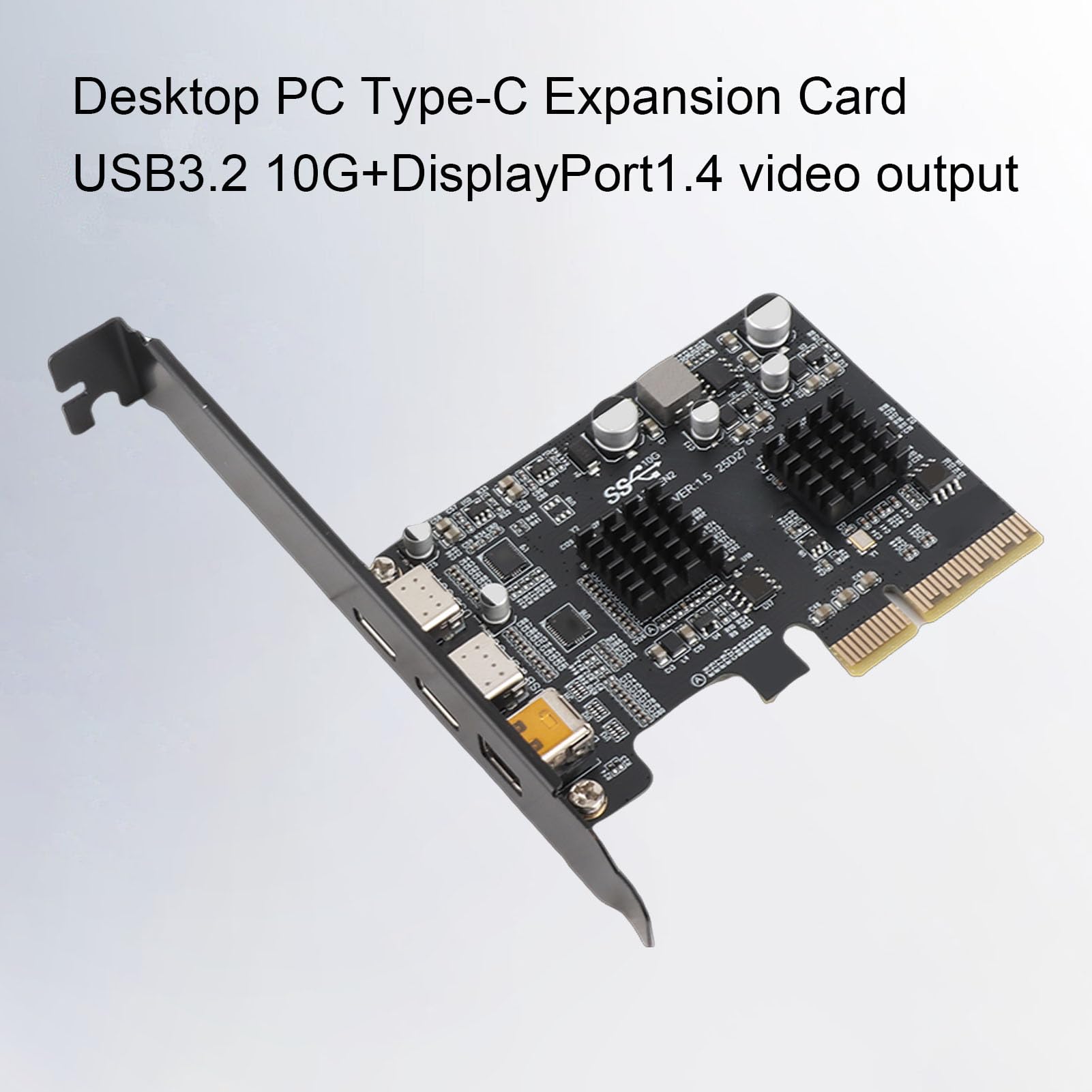Alomejor Scheda di Espansione Type-C USB3.0 per PC Desktop Scheda PCIe 10G Multifunzione Ad Alta velocità con DisplayPort Video 4K 60HZ e Cavo Dati