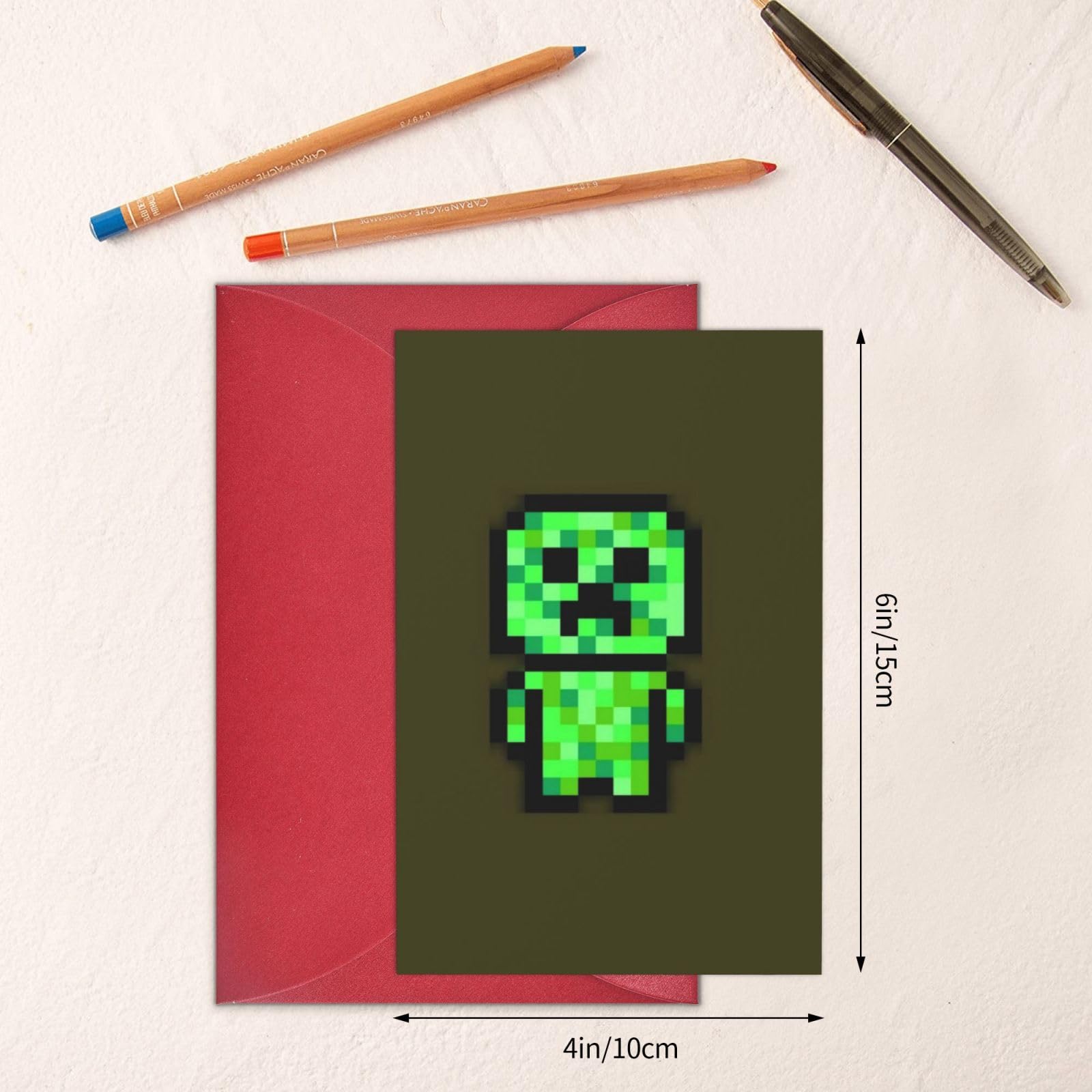 Minecraft 工事中メッセージカード Amazon | マイクラ ッセージカード レターカード 祝福ポストカード学生