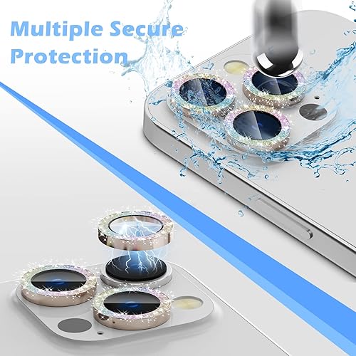 Miniatura 5 de imluckies Protector de lente de cámara para iPhone 14 ProiPhone 14 Pro Max Bling protector de pantalla de lente de cristal templado HD con diamantes
