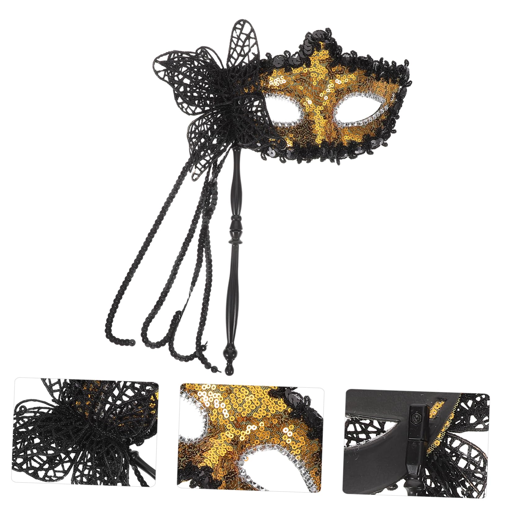 LIFKOME Maschera Per Le Maschera Per Feste Cosplay Maschera Da Ballo Per Donne Maschera Costume Maschera Mascherata Per La Festa Maschera Di Halloween Black Tessuto Non Tessuto