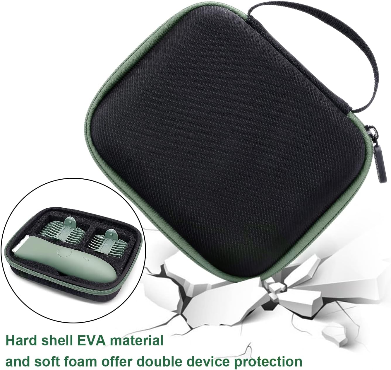 Case for Meridian Shaver, Yewltvep Hard Bags Compatible with Meridian Trimmer, Storage Case for Meridian Grooming Shaver Trimmer with Shockproof Detachable Insert Foam and Enough Space for Accessories - Image 4