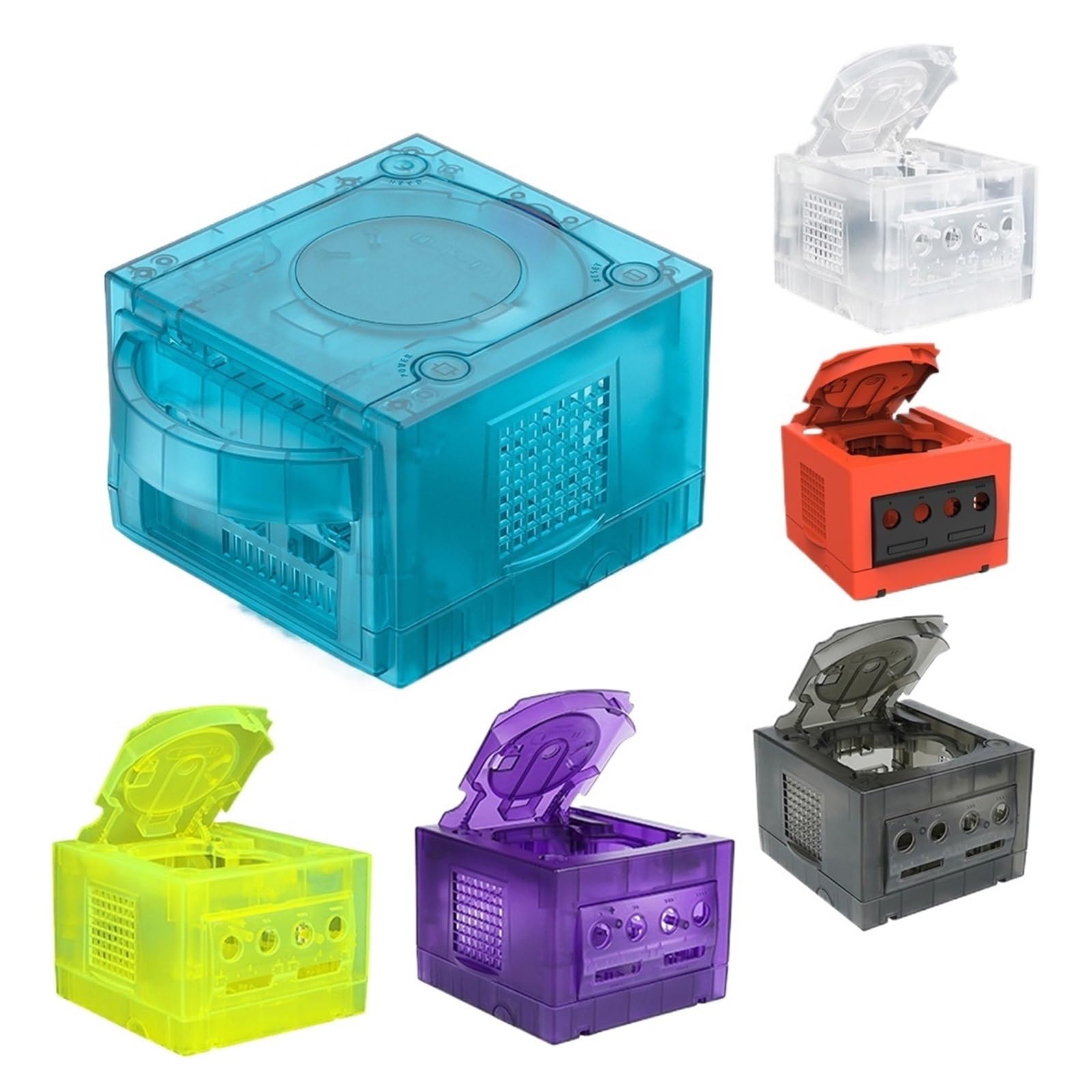 Coque De Remplacement Noire Translucide Violette, Étui Transparent - Compatible avec Gamecube NGC GC(Ice Blue)