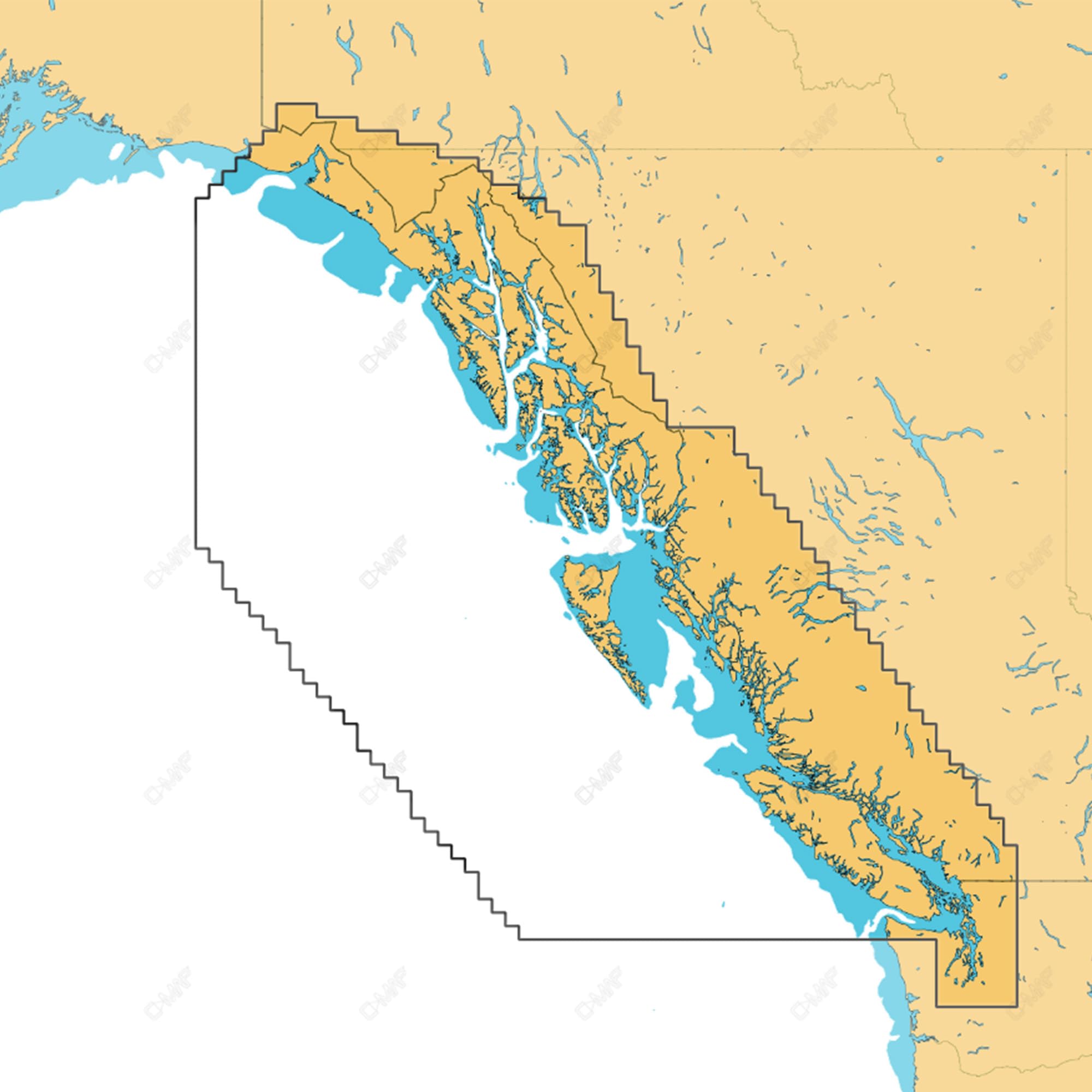 C-MAP Reveal X - British Columbia and Puget Sound, Map Card for Marine GPS chartplotters