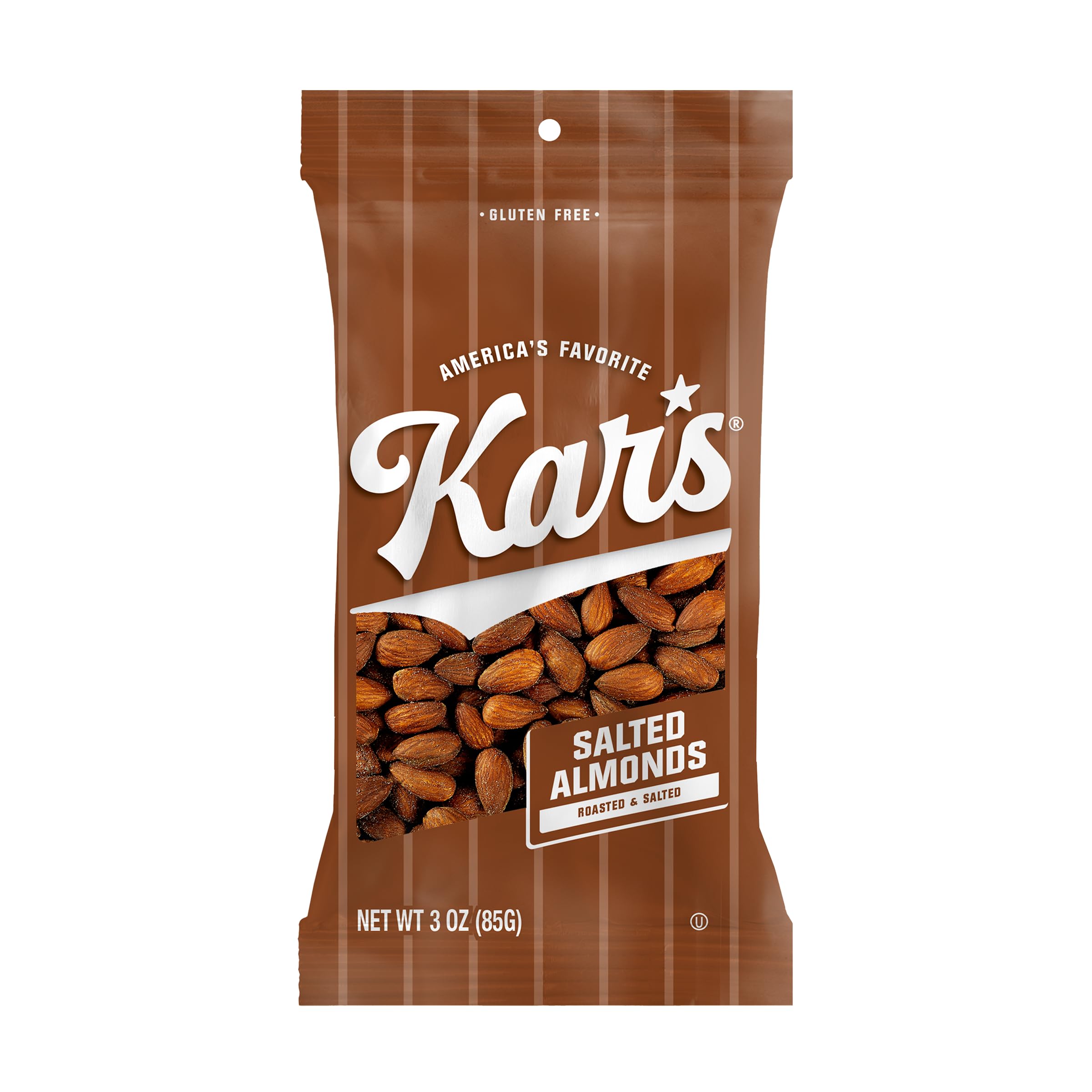 Kar's Roasted and Salted / 3 Ounce (Pack of 12) / 1 Almonds